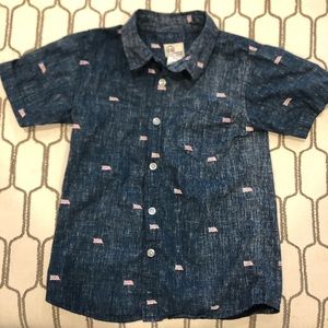 Boys American Flag Dress Shirt
